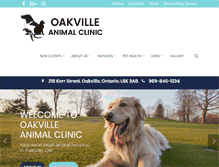 Tablet Screenshot of oakvilleanimalclinic.com